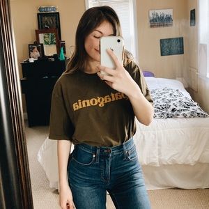 Brown Patagonia tee